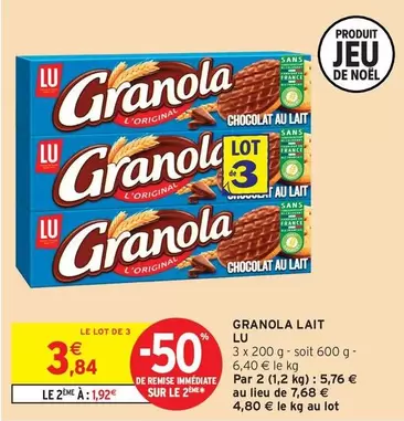 Granola -  Lait offre à 3,84€ sur Intermarché Hyper