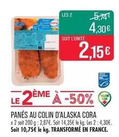 Cora - Panés Au Colin D'Alaska offre à 2,15€ sur Supermarché Match