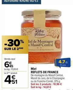 Reflets de France - Miel offre à 6,45€ sur Carrefour City