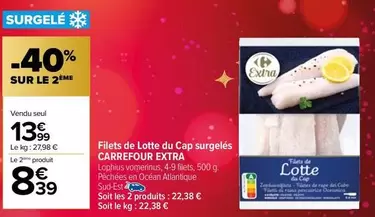 Carrefour - Filets De Lotte Du Cap Surgelés offre à 13,99€ sur Carrefour City