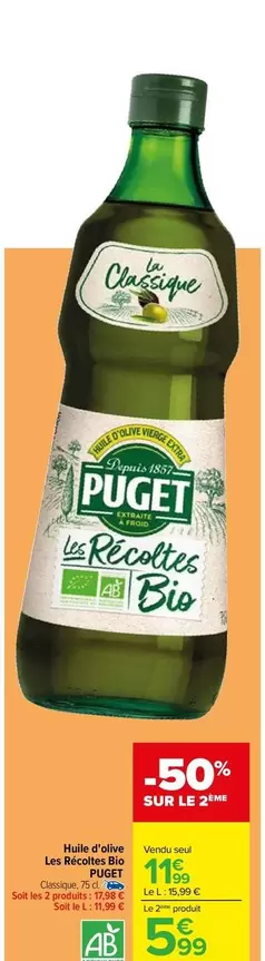 Puget -  Les Ricottes Bio offre à 11,59€ sur Carrefour City