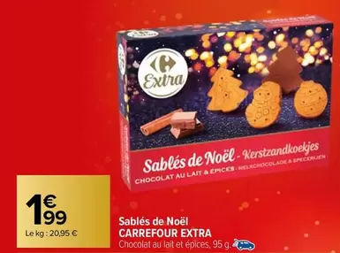 Carrefour - Extra Sablés De Noël offre à 1,99€ sur Carrefour Market