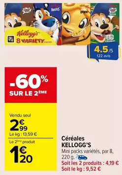 Kellogg's - Céréales offre à 2,99€ sur Carrefour Market