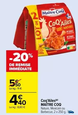 Maître Coq - Coq'ailes offre à 4,4€ sur Carrefour Market