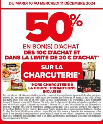 Carrefour - Sur La Charcuterie offre sur Carrefour Drive