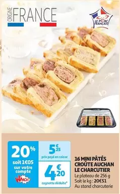 Auchan - 1S Mini Pâtés Croûte Le Charcutier offre à 4,2€ sur Auchan Hypermarché