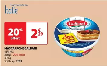 Galbani - Mascarpone offre à 2,29€ sur Auchan Hypermarché