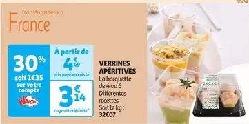 Verrines Apéritives offre à 3,14€ sur Auchan Supermarché