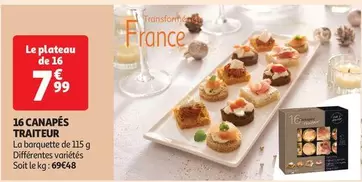 16 Canapés Traiteur offre à 7,99€ sur Auchan Supermarché