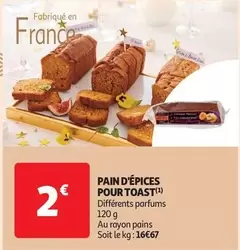 Pain D'Epices Pour Toast offre à 2€ sur Auchan Supermarché