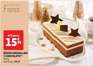 Bûche Versaillais 3 Chocolats offre à 15,95€ sur Auchan Supermarché