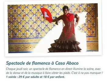 Spectacle De Flamenco À Casa Abaco offre à 29€ sur TUI