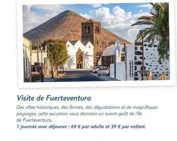 Visite De Fuerteventura offre à 69€ sur TUI