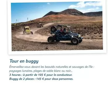 Tour En Buggy offre à 105€ sur TUI