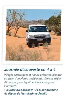 Journée Découverte En 4 X 4 offre à 73€ sur TUI