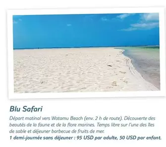 Blu Safari offre à 95€ sur TUI