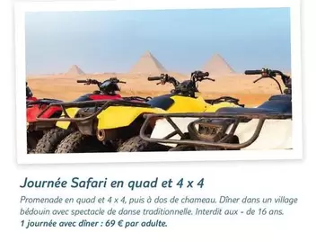 Journée Safari En Quad Et 4 X 4 offre à 69€ sur TUI
