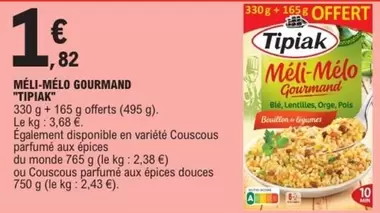 Tipiak - Méli-melo Gourmand offre à 1,82€ sur E.Leclerc