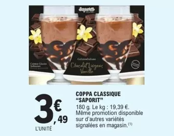 Saporit - Coppa Classique offre à 3,49€ sur E.Leclerc