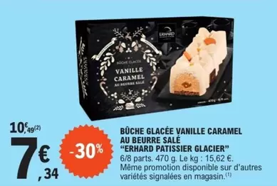 Erhard - Bûche Glacée Vanille Caramel Au Beurre Salé offre à 7,34€ sur E.Leclerc