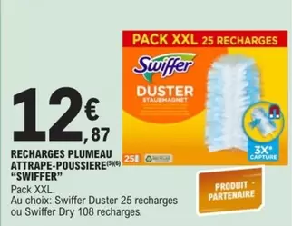 Swiffer - Recharges Plumeau Attrape-poussiere offre à 12,87€ sur E.Leclerc