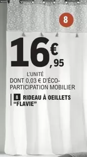 Rideau À Oeillets offre à 16,95€ sur E.Leclerc