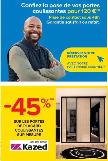 Confiez La Pose De Vos Portes Coulissantes  offre sur Castorama