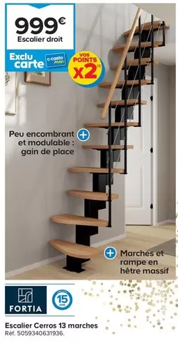 Escalerier Cerros 13 Marches offre à 999€ sur Castorama