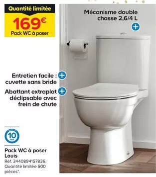 Schulte - Pack Wc À Poser Loius offre à 169€ sur Castorama