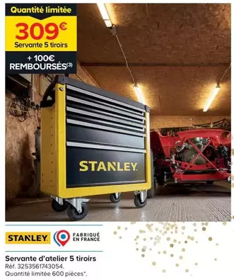 Stanley - Servante D'Atelier 5 Tiroirs offre à 309€ sur Castorama