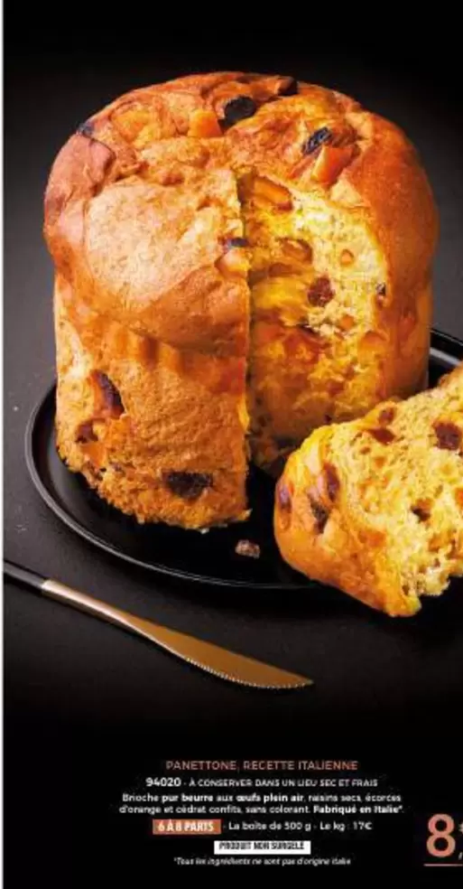 Panettone, Recette Italienne  offre à 8,99€ sur Maison Thiriet