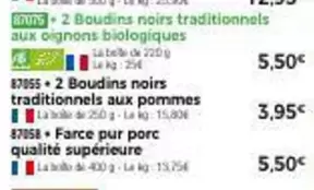 Boudins Noirs Traditionnels Aux Pommes offre à 5,5€ sur Maison Thiriet