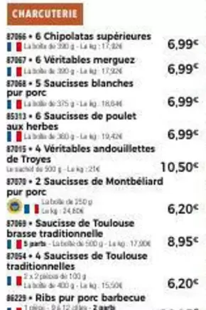 8,755 + 6 Chipolatas Supérieures offre à 6,99€ sur Maison Thiriet