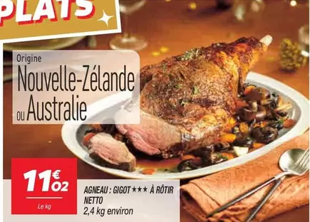 U - Agneau: Gigot À Rôtir offre à 11,02€ sur Netto