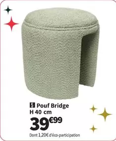 Pouf Bridge H 40 Cm offre à 39,99€ sur Conforama