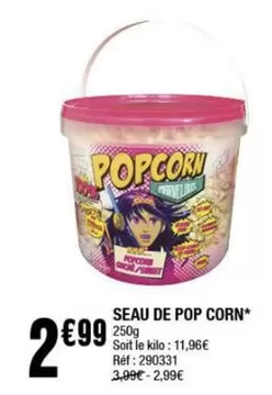 Seau De Pop Corn offre à 2,99€ sur La Foir'Fouille