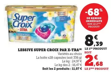 X-Tra - Lessive Super Croix Par offre à 8,39€ sur U Express