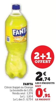 Fanta - Citron Frappe  offre à 1,57€ sur Super U