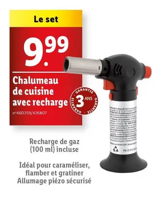 Wenko - Chalumeau De Cuisine Avec Recharge offre à 9,99€ sur Lidl