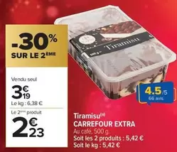 Carrefour - Tiramisu Extra offre à 3,19€ sur Carrefour Contact