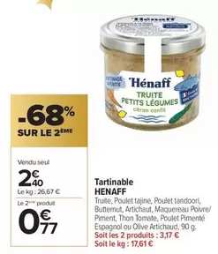 Hénaff - Tartinable offre à 2,4€ sur Carrefour Contact