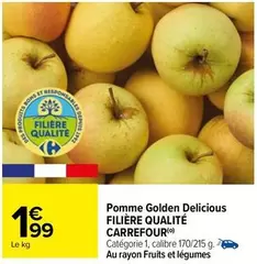 Carrefour - Pomme Golden Delicious Filière Qualité offre à 1,99€ sur Carrefour Contact