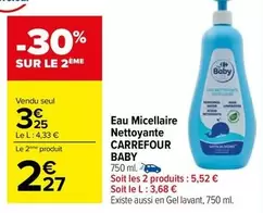 Carrefour - Eau Micellaire Nettoyante offre à 3,25€ sur Carrefour Contact