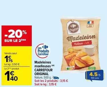 Carrefour - Madeleines Moelleuses offre à 1,75€ sur Carrefour Market