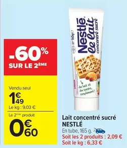 Nestlé - Lait Concentré Sucré offre à 1,49€ sur Carrefour Market