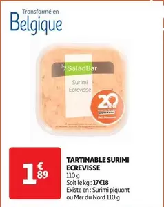 Tartinable Surimi Ecrevisse offre à 1,89€ sur Auchan Hypermarché