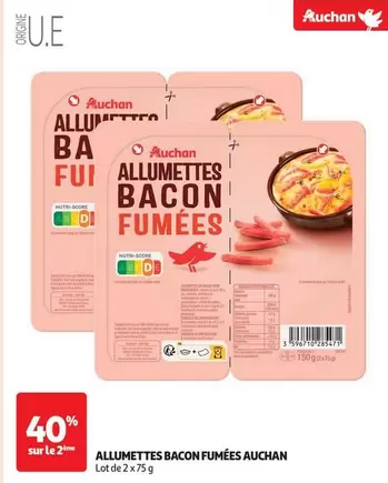 Auchan - Allumettes Bacon Fumées offre sur Auchan Hypermarché