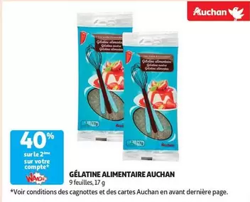 Auchan - Gélatine Alimentaire offre sur Auchan Hypermarché