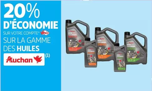 Auchan - Sur La Gamme Des Huiles offre sur Auchan Hypermarché