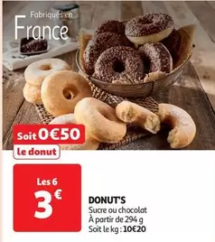 Donut'S offre à 0,5€ sur Auchan Hypermarché